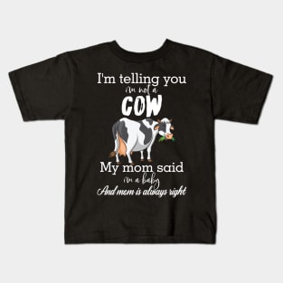 cow lady present idea for mamma Kids T-Shirt